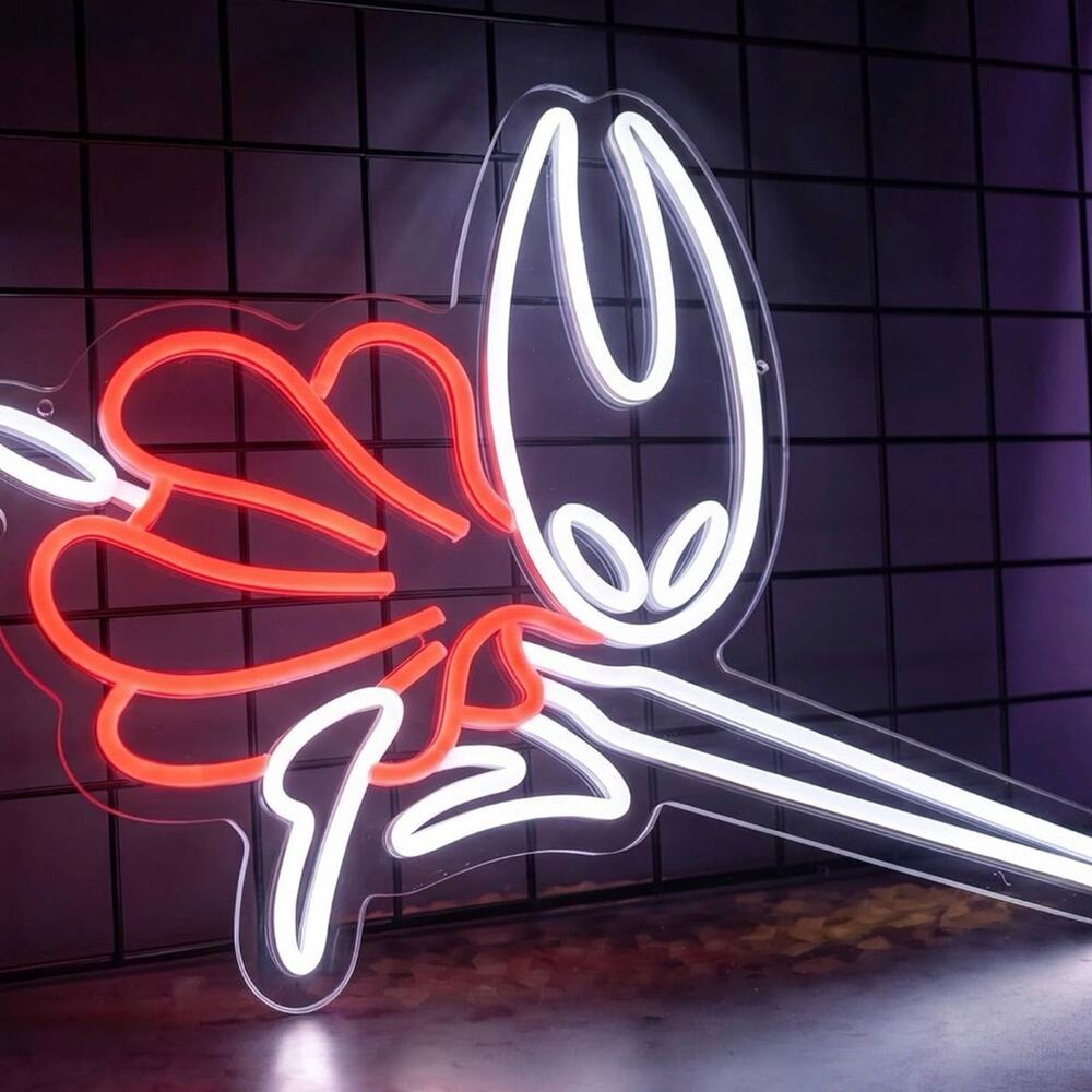 Hornet Neon Sign Hollow Knight Night Light Room Wall Decor